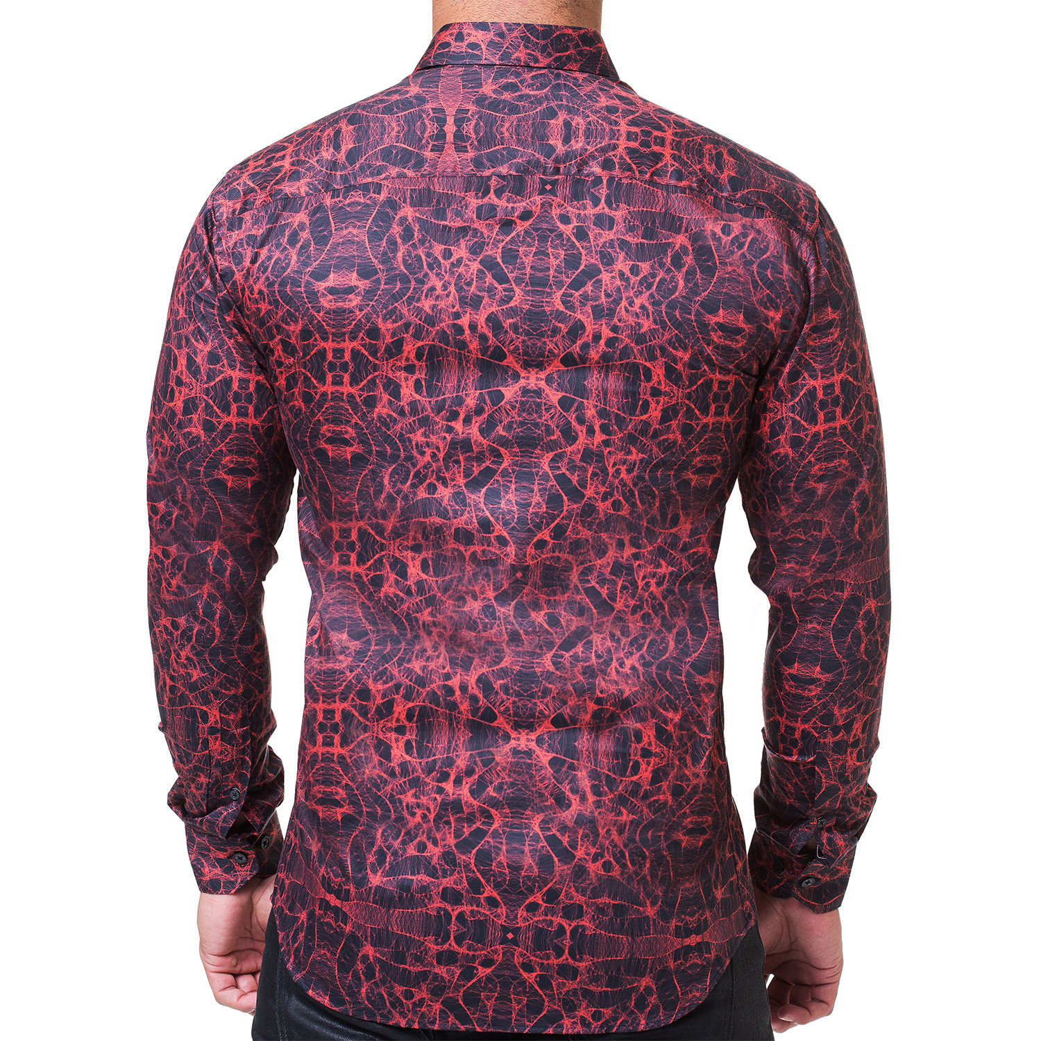 Fibonacci Motif Dress Shirt // Red (S) - Maceoo - Touch of Modern