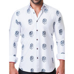 Fibonacci Head Sketch Dress Shirt // White (XL)