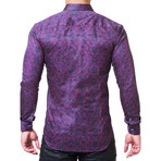 Fibonacci Tunnel Dress Shirt // Purple (S)