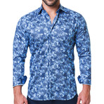 Fibonacci Victorian Dress Shirt // Blue (S)