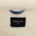 Fear Of God // Denim Selvedge Holy Water Alpaca Deck Coat // Blue (XS)