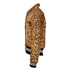 Amiri // Men's Leopard Band Bomber Jacket // Brown (XXS)