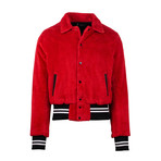 Amiri // Sherpa Band Bomber Jacket // Red (XS)