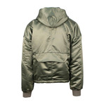 Fear Of God // Sage Satin Hooded Bomber Jacket // Green (XS)
