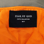 Fear Of God // Sage Satin Hooded Bomber Jacket // Green (L)