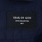 Fear Of God // Fifth Collection Navy Piped Oversized Shirt // Blue (XS)