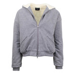 Fear Of God // Heather Alpaca Zip-Up Hoodie Sweatshirt // Gray (S)