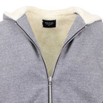 Fear Of God // Heather Alpaca Zip-Up Hoodie Sweatshirt // Gray (XS)