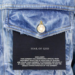 Fear Of God // Slevedge Denim Holy Water Trucker Jacket // Indigo Blue (XS)