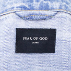 Fear Of God // Slevedge Denim Holy Water Trucker Jacket // Indigo Blue (XS)