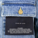 Fear Of God // Vintage Slevedge Denim Long Trucker Jacket // Light Indigo (XL)