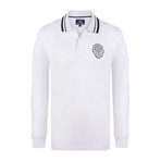 Long Sleeve Polo Shirt // White (L)