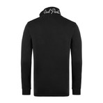 Logo Long Sleeve Polo Shirt // Black (S)