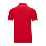 Concord Short Sleeve Polo Shirt // Red + Black (L)
