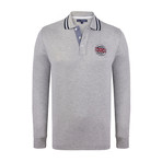 University Long Sleeve Polo Shirt // Gray Melange (M)