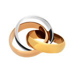 Cartier 18k Three-Tone Gold Medium Trinity Ring // Ring Size: 3.75 // Pre-Owned