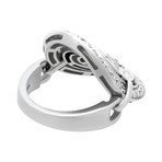Vintage Bvlgari 18k White Gold Diamond Astrale Ring // Ring Size: 4.5
