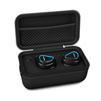 Shield True Wireless Earbuds with Detachable Earhooks and Touch Pad (Black)