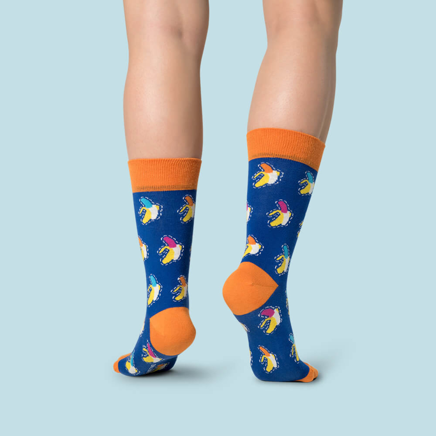 Banana Sock // Blue + Orange - One Two Sock - Touch of Modern