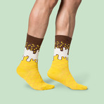 Melting Sock // Brown + Yellow