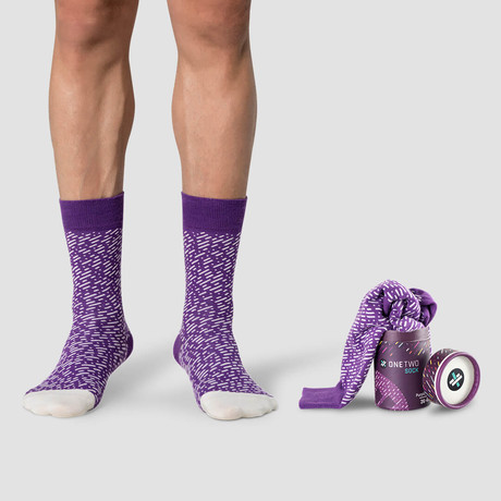 Purple Rain Sock // Purple White