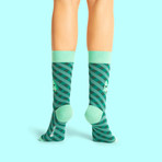 Unclue Pine Sock // Green + Turquois // Pack of 5