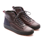 Sean High Top Sneaker // Burgundy + Dark Blue (Euro: 40)