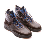 Elon High Top Sneaker // Brown + Blue (Euro: 39)