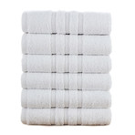 Manor Ridge Turkish Cotton 700 GSM // Hand Towels // Set of 6 (Aqua)