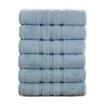 Manor Ridge Turkish Cotton 700 GSM // Hand Towels // Set of 6 (Aqua)