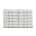 Manor Ridge Turkish Cotton 700 GSM // Washcloths // Set of 12 (White)