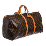 Canvas Leather Monogram Keepall 60 cm Duffle Bag Luggage // Pre-Owned // MI882
