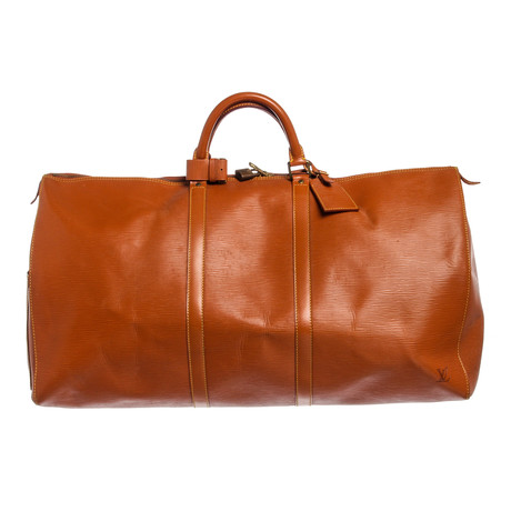 Brown Epi Leather Keepall 60 cm Duffle Bag Luggage // Pre-Owned // VI0914
