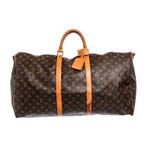 Monogram Canvas Leather Keepall 60 cm Bandouliere Duffle Bag Lugagge // Pre-Owned // VI0922