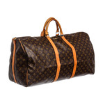 Monogram Canvas Leather Keepall 60 cm Bandouliere Duffle Bag Lugagge // Pre-Owned // VI0922