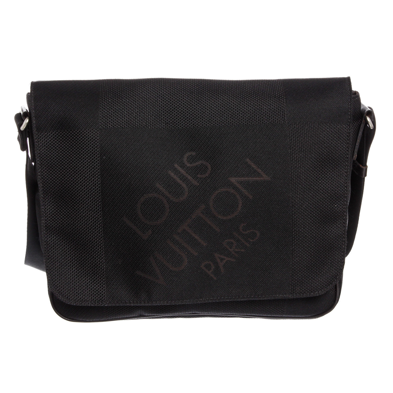 Louis Vuitton // Black Terre Damier Geant Petit Messenger Bag // VI1130 // Pre-Owned - Pre-Owned ...