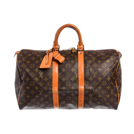 Monogram Canvas Leather Keepall 45 cm Duffle Bag Luggage // Pre-Owned // VI964