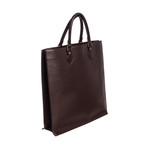 Brown Epi Leather Sac Plat Document Tote Bag // Pre-Owned // RI0044