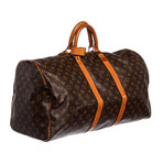 Monogram Canvas Leather Keepall 55 cm Duffle Bag Luggage // Pre-Owned // FH0962