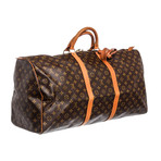 Monogram Canvas Leather Keepall 50 cm Duffle Bag Luggage // Pre-Owned // MI8902
