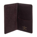 Burgundy Taiga Leather Bifold Cardholder Wallet // Pre-Owned // MI1927