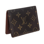 Monogram Canvas Leather ID Card Holder // Pre-Owned // CA0063