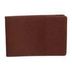 Brown Taiga Leather Pass Case Wallet // Pre-Owned // SP1011