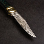 Zala Damascus Steel Assisted Opening Knife