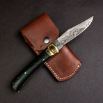 Zala Damascus Steel Assisted Opening Knife