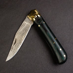 Zala Damascus Steel Assisted Opening Knife