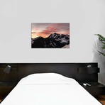 Dawn In The Mountains Pink Mountain Sunrise In The Cascades // Nature Magick (18"W x 26"H x 0.75"D)