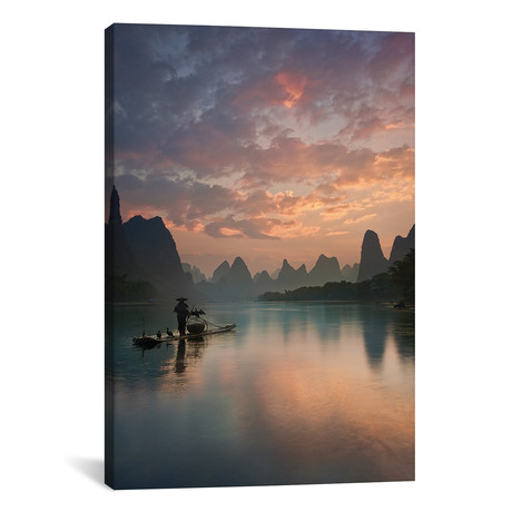 Li River Sunrise // Yan Zhang (26"W x 18"H x 0.75"D)