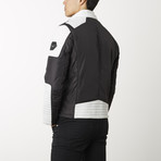 Contrast Parka Jacket // Black + White (2XL)