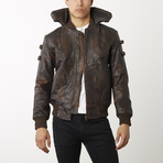 Overwatch Junkrat Distressed Leather Jacket // Brown (S)
